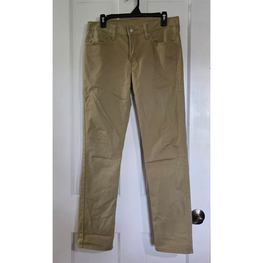 Levis 511 Slim Fit Khaki Tan Pants Men W31 L32 Cotton Blend Twill Trousers 31x32